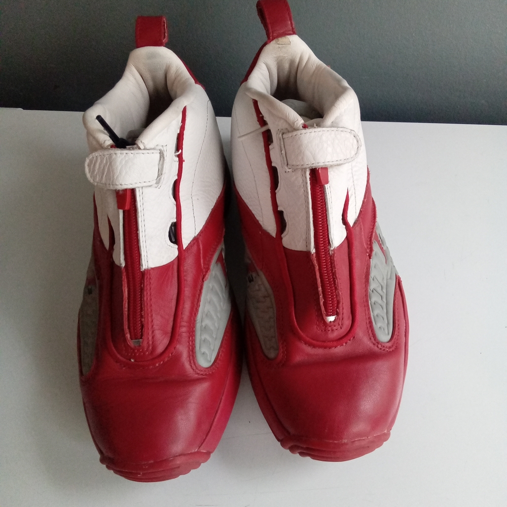 Reebok Iverson Answer IV‎ Red White Basketball Shoes Mens Size 9.5